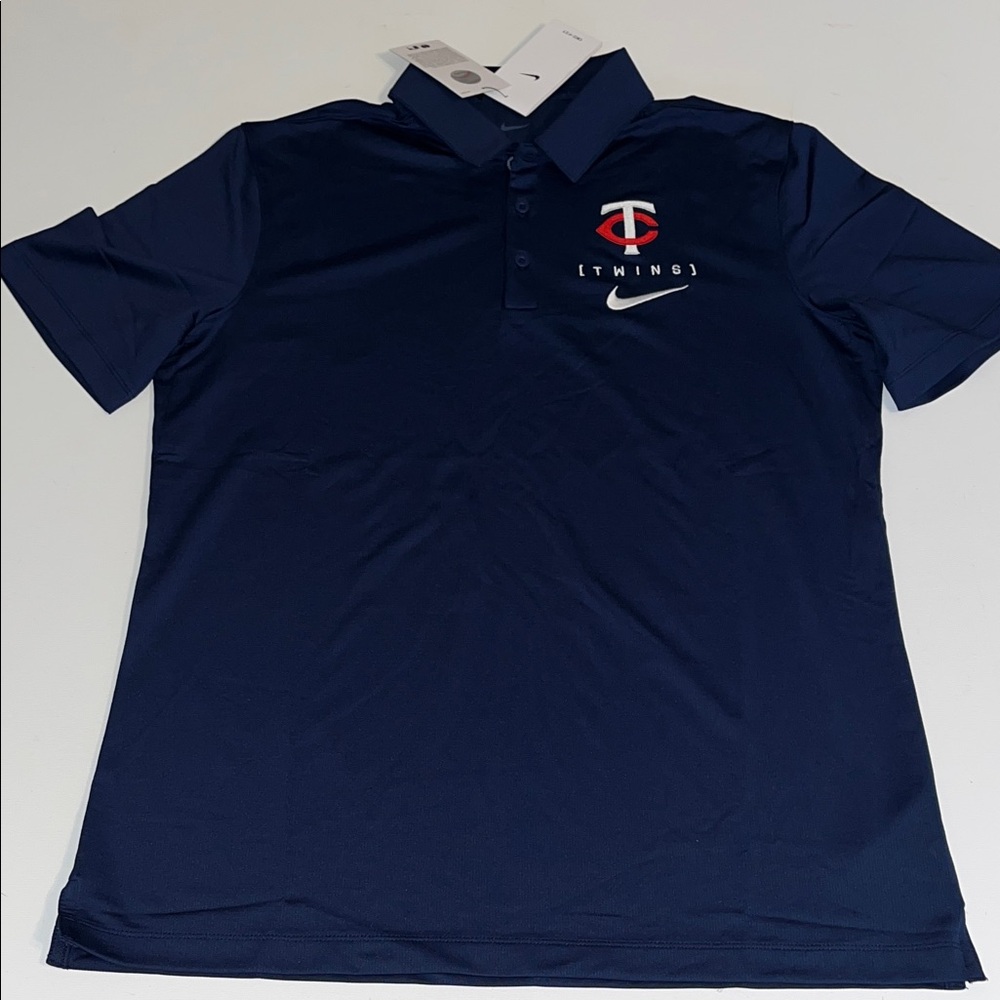 Nike Minnesota Twins Polo Shirt Men's M Baseball   Collection  Navy Blue  NWT